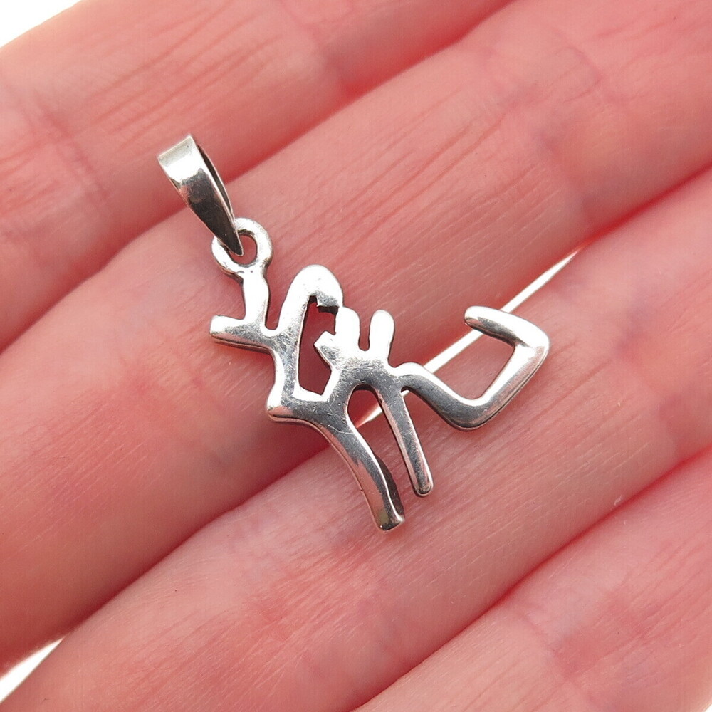 925 Sterling Silver Vintage Chinese Tiger Zodiac Sign Charm Pendant